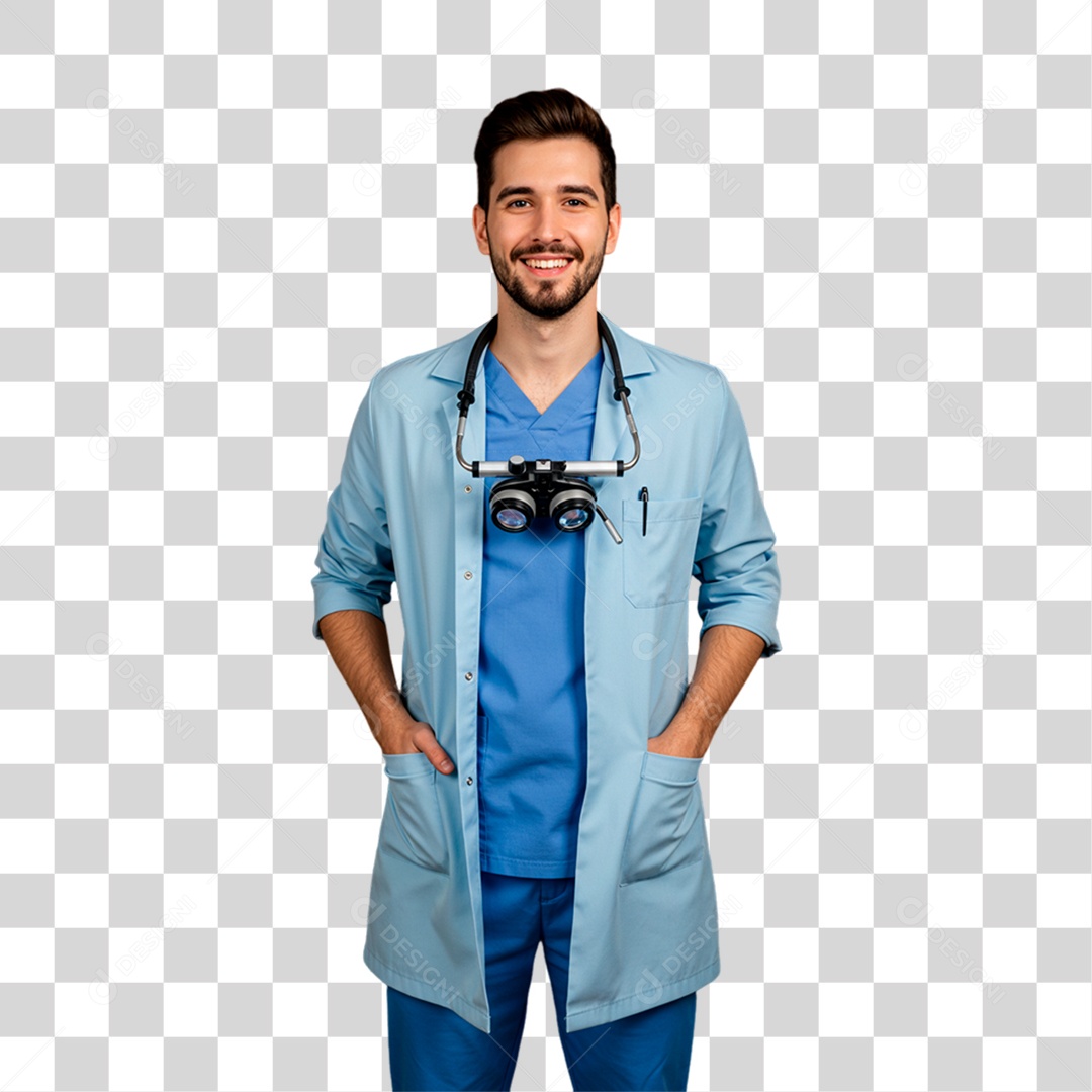 Dentista de Jaleco PNG Transparente