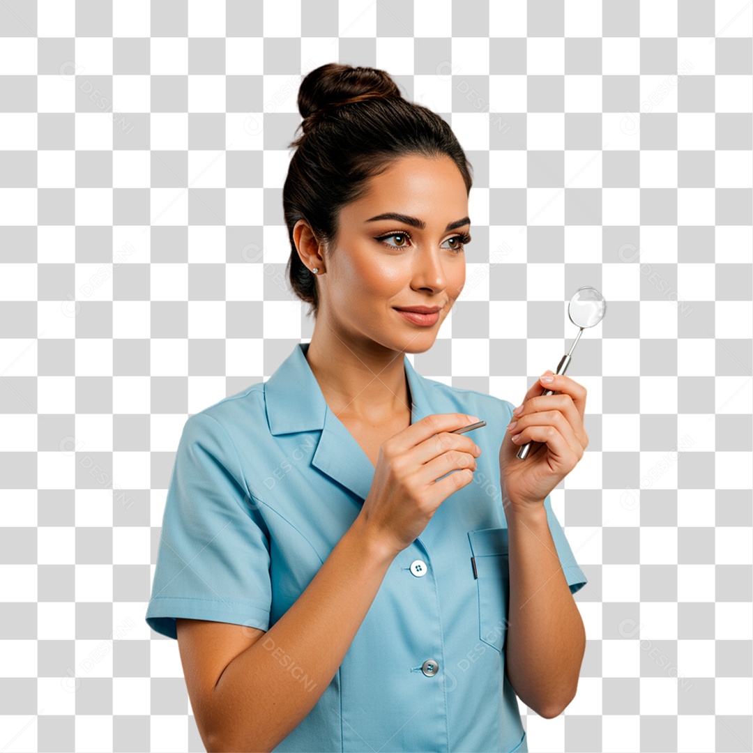 Cirurgiã Dentista de Jaleco PNG Transparente