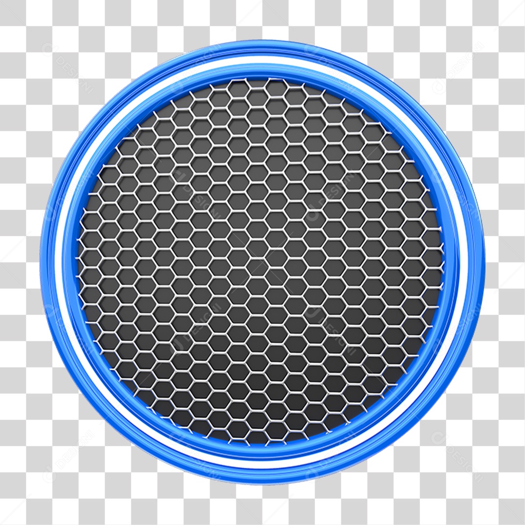 Painel de Metal Redonda com Neon PNG Transparente