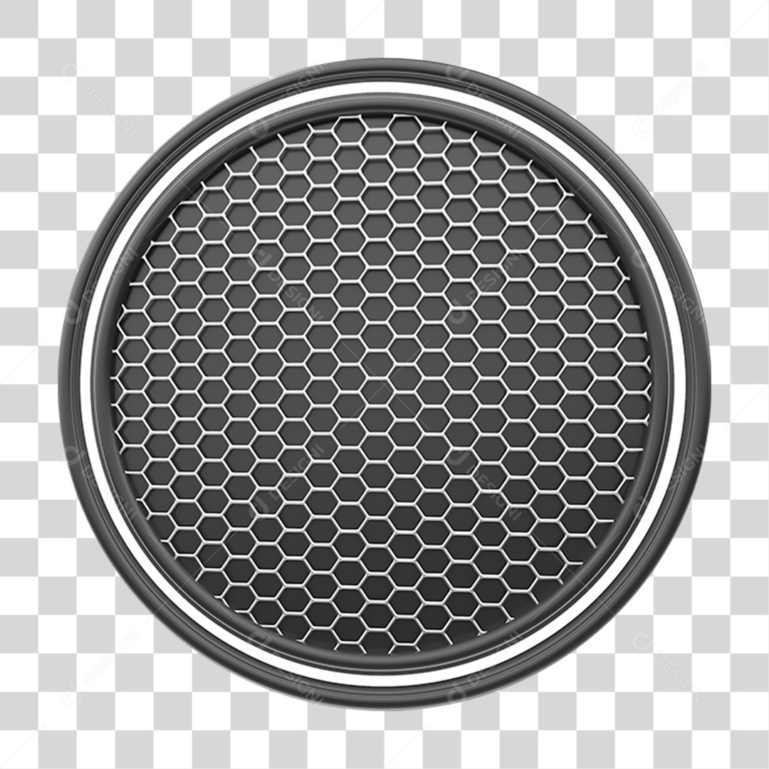 Painel de Metal Redonda com Neon PNG Transparente