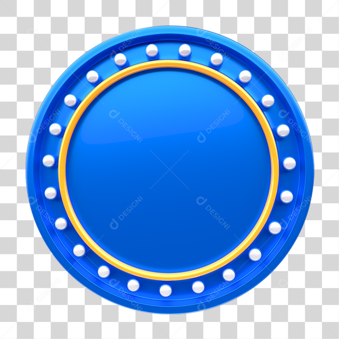 Painel de Metal Redonda com Neon PNG Transparente