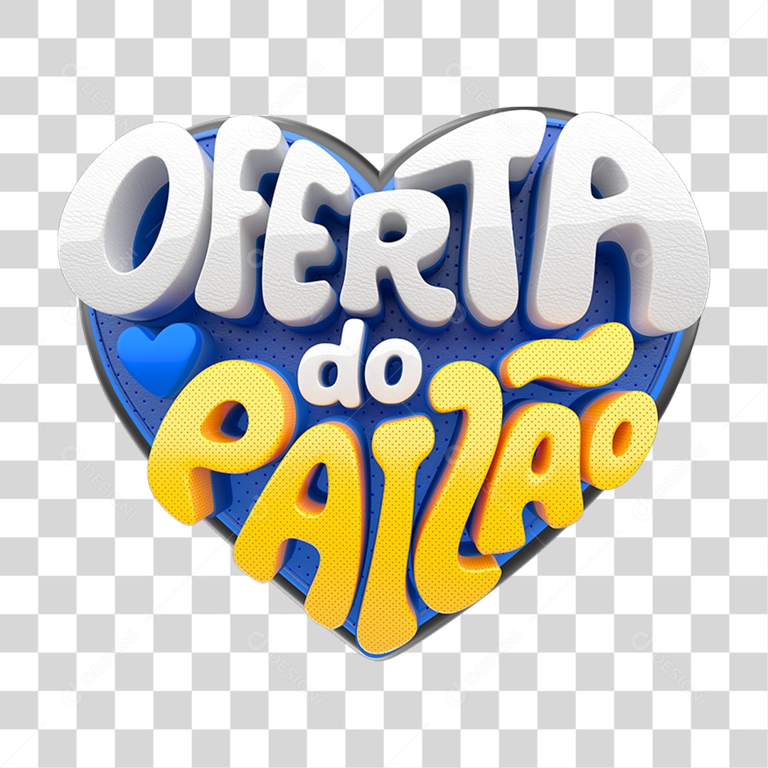 Selo 3D Oferta do Paizão PNG Transparente