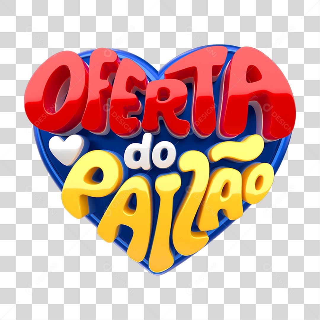 Selo 3D Oferta do Paizão PNG Transparente
