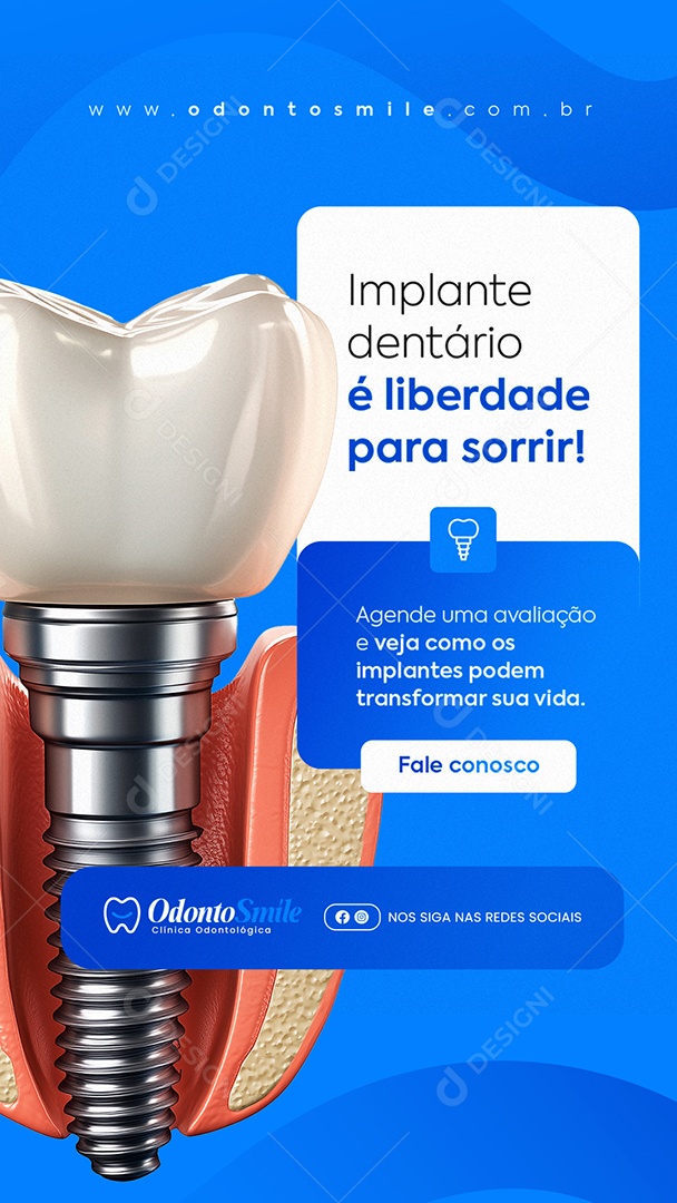 Story Clínica Odontológica Pequisas Social Media PSD Editável