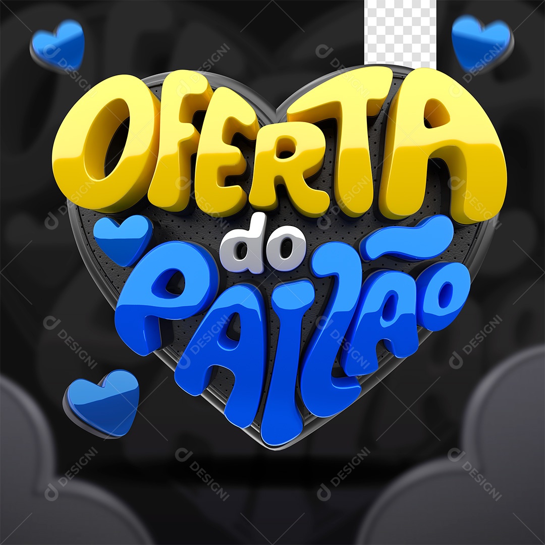 Oferta do Paizão Selo 3D para Composição PSD