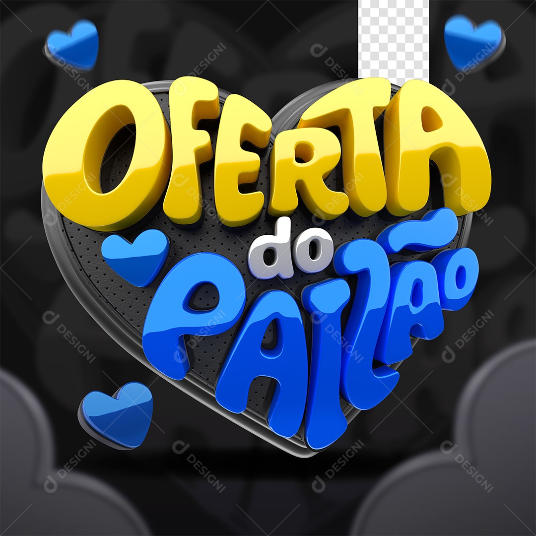 Oferta do Paizão Selo 3D para Composição PSD