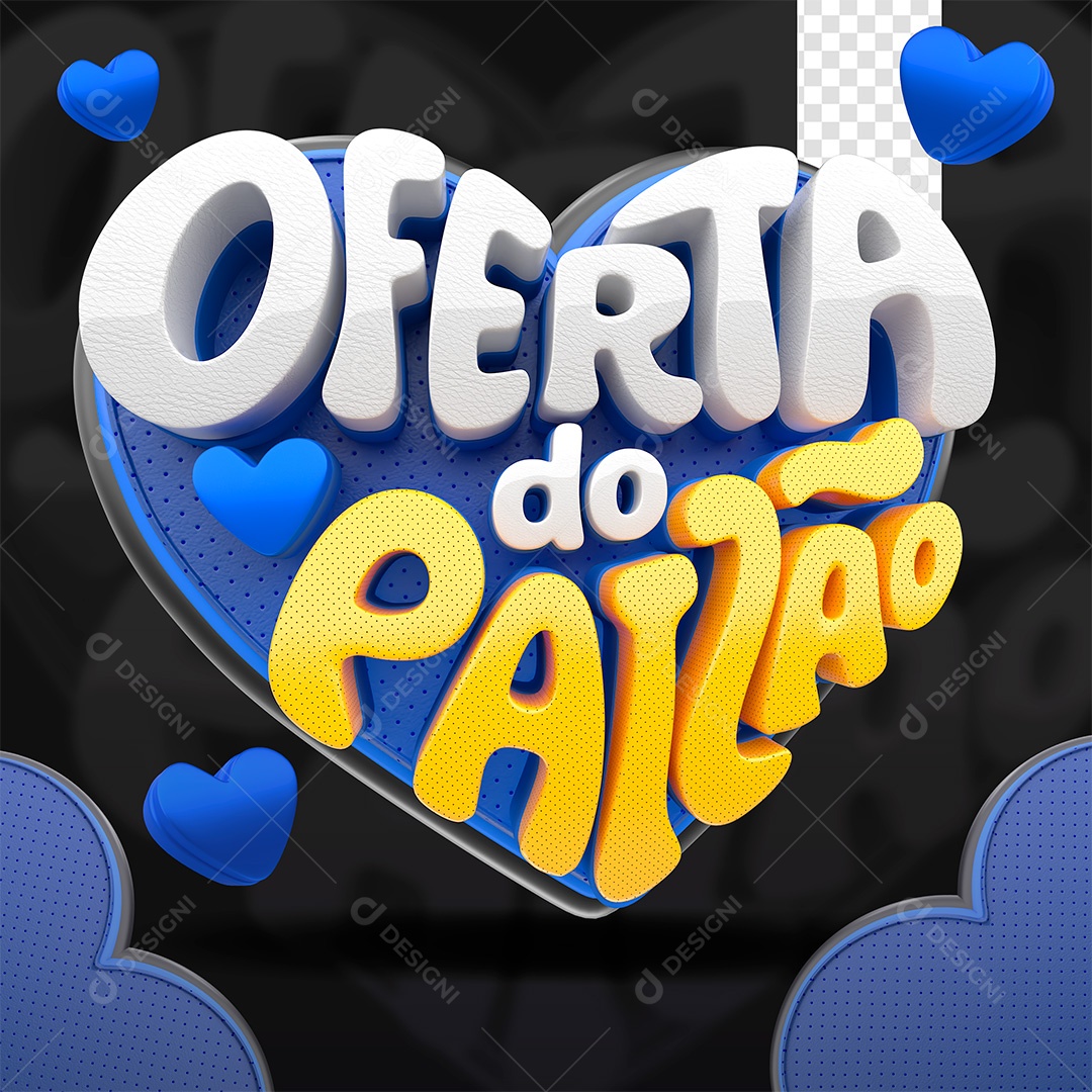 Oferta do Paizão Selo 3D para Composição PSD