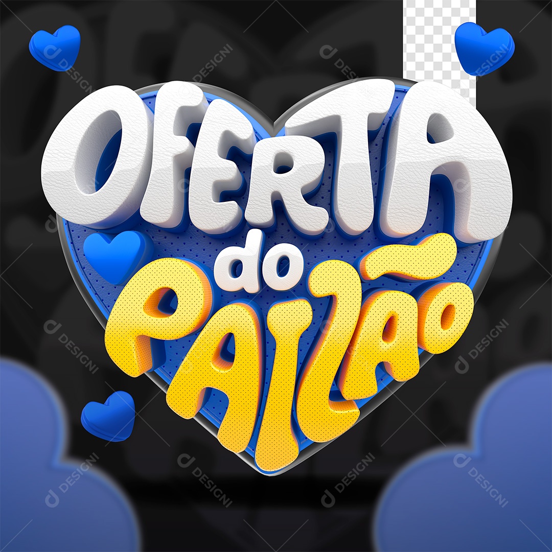 Oferta do Paizão Selo 3D para Composição PSD