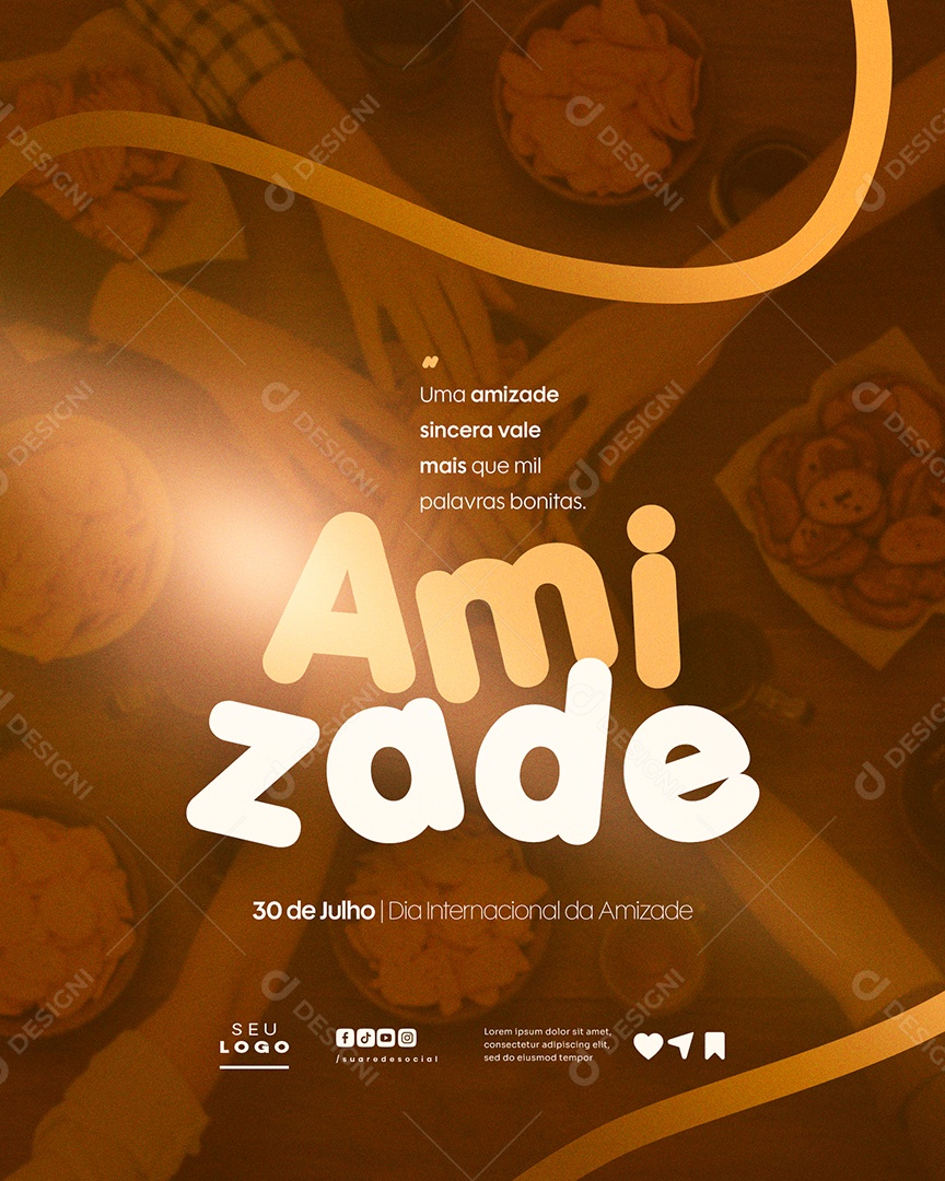 Dia da Amizade 30 de Julho Social Media PSD Editável
