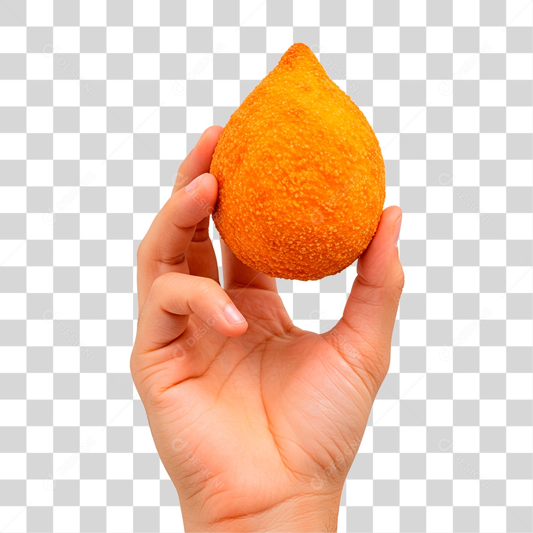 Mão Segurando Coxinha PNG Transparente