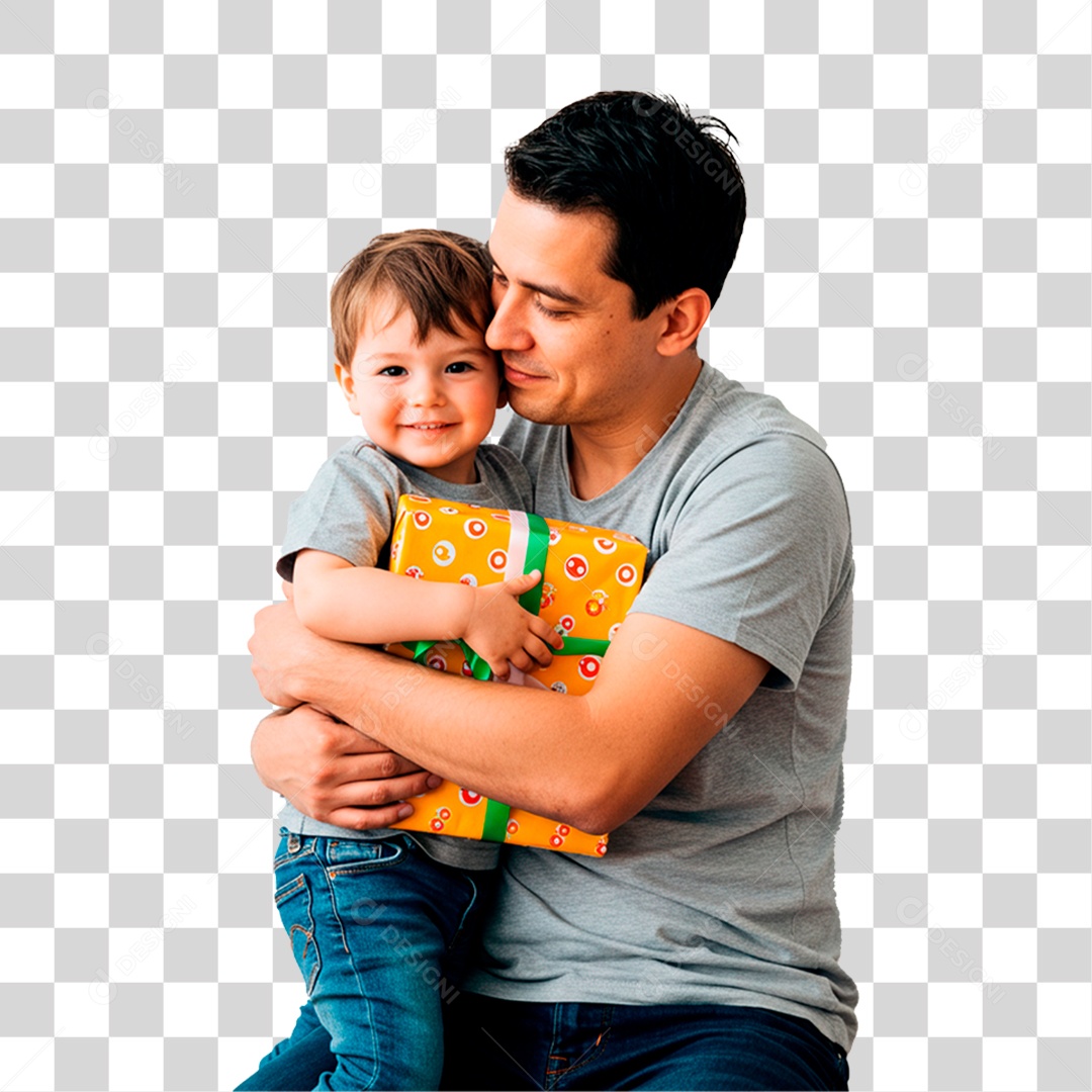 Filho Entregado Presente para o Pai PNG Transparente