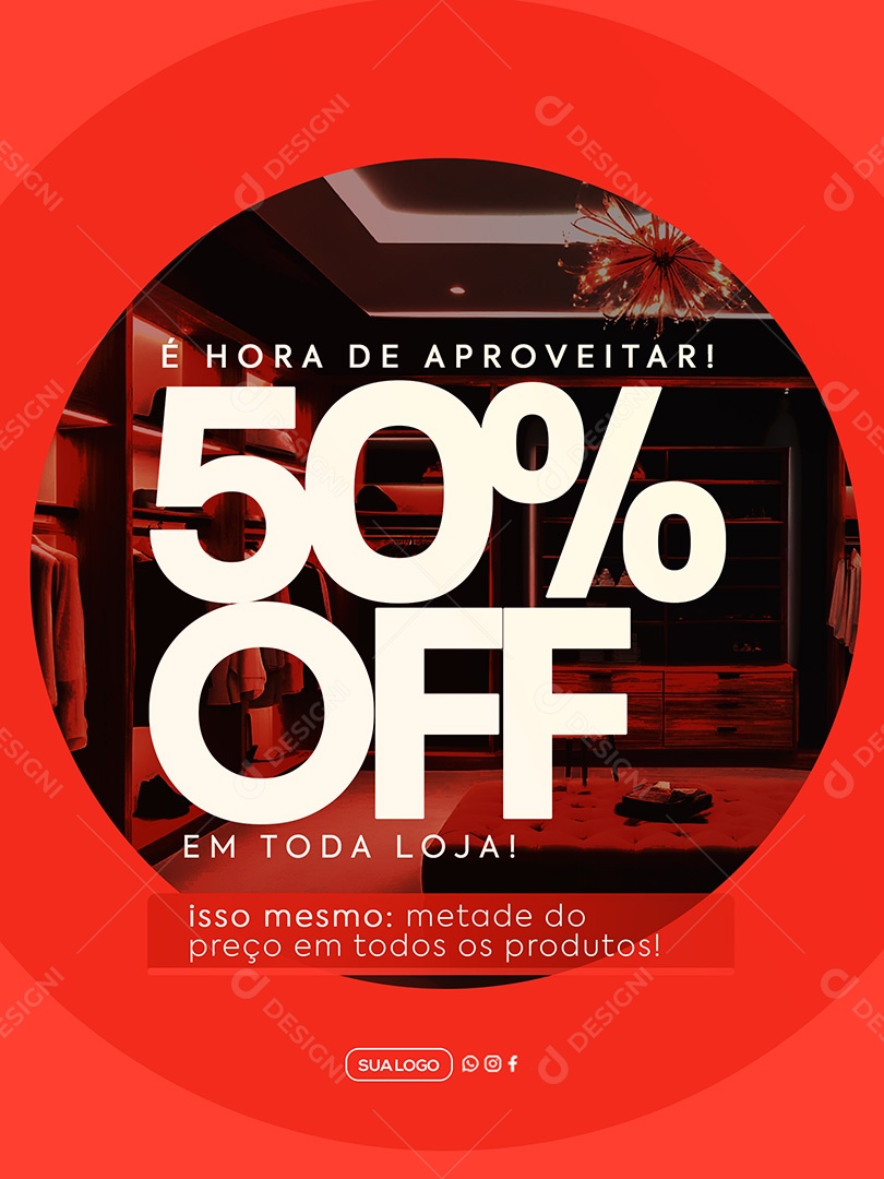 Promoção Loja de Roupas Social Media PSD Editável