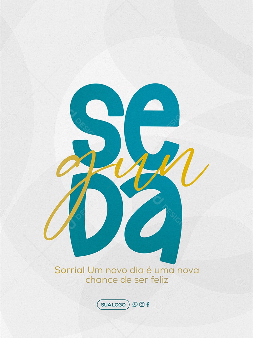 Bom Dia Segunda Feira Social Media PSD Editável