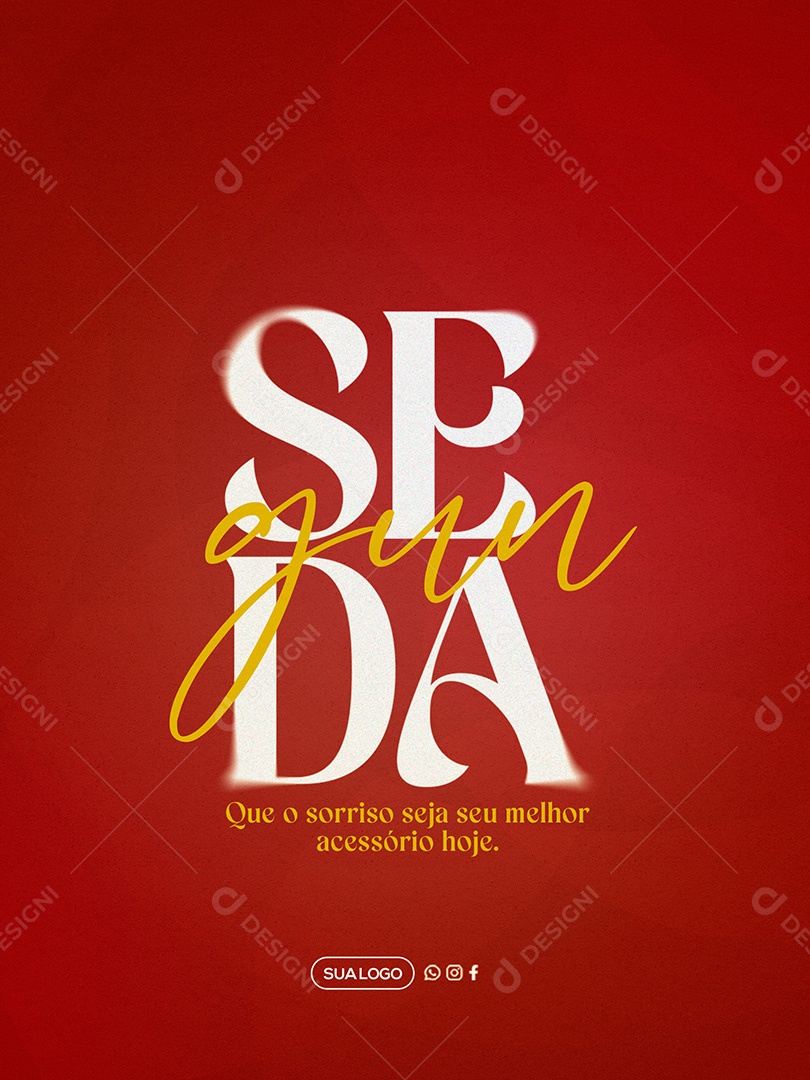 Bom Dia Segunda Feira Social Media PSD Editável
