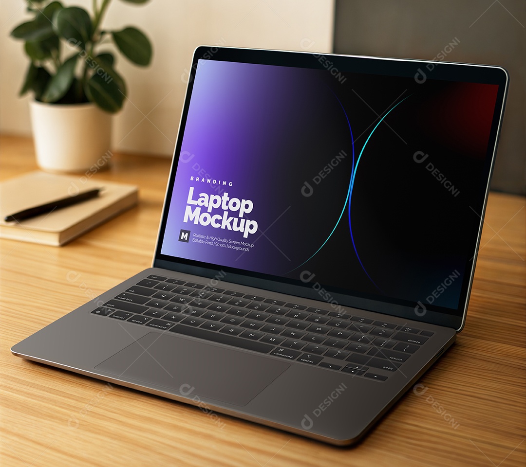 Mockup de Notebook PSD Editável