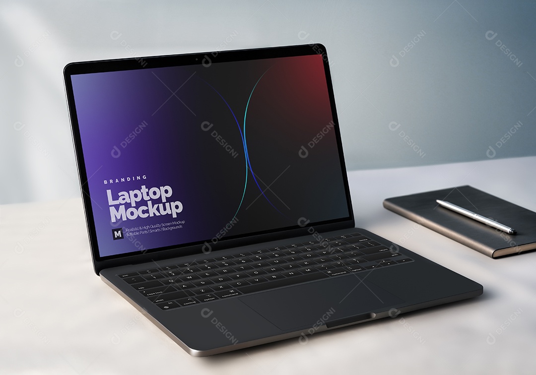 Mockup de Notebook PSD Editável