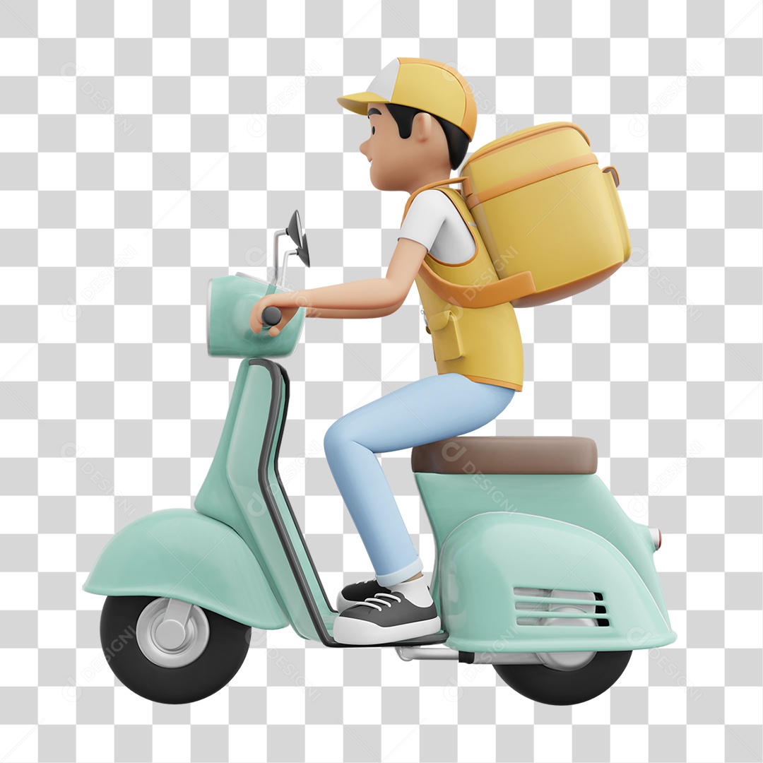 Personagem Entregador Delivery PNG Transparente