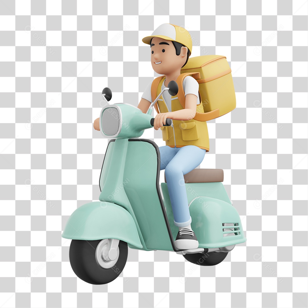 Personagem Entregador Delivery PNG Transparente