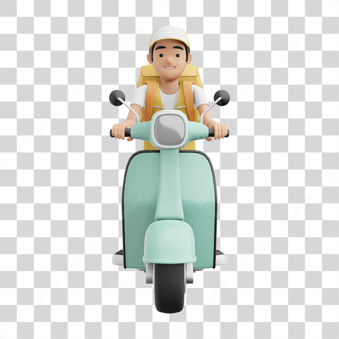 Personagem Entregador Delivery PNG Transparente
