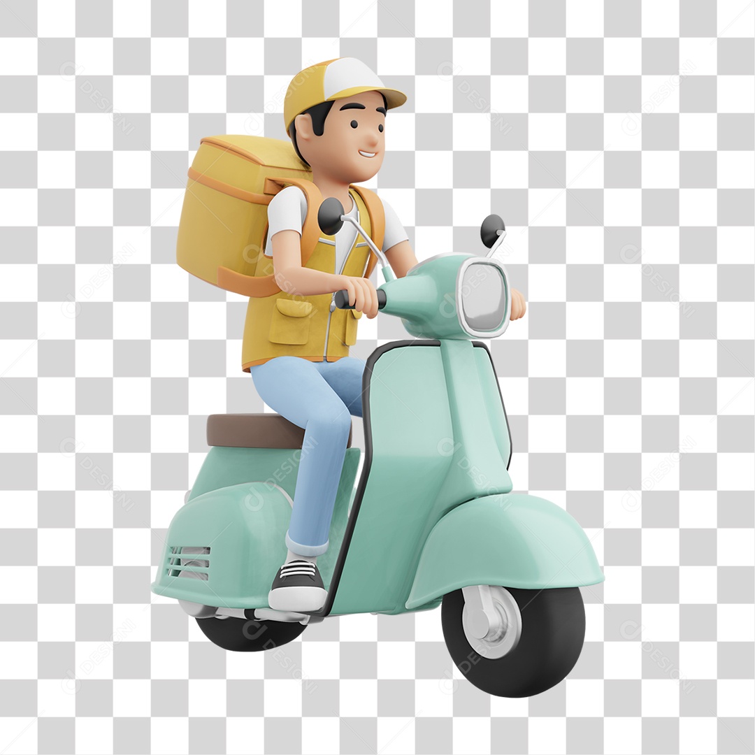 Personagem Entregador Delivery PNG Transparente