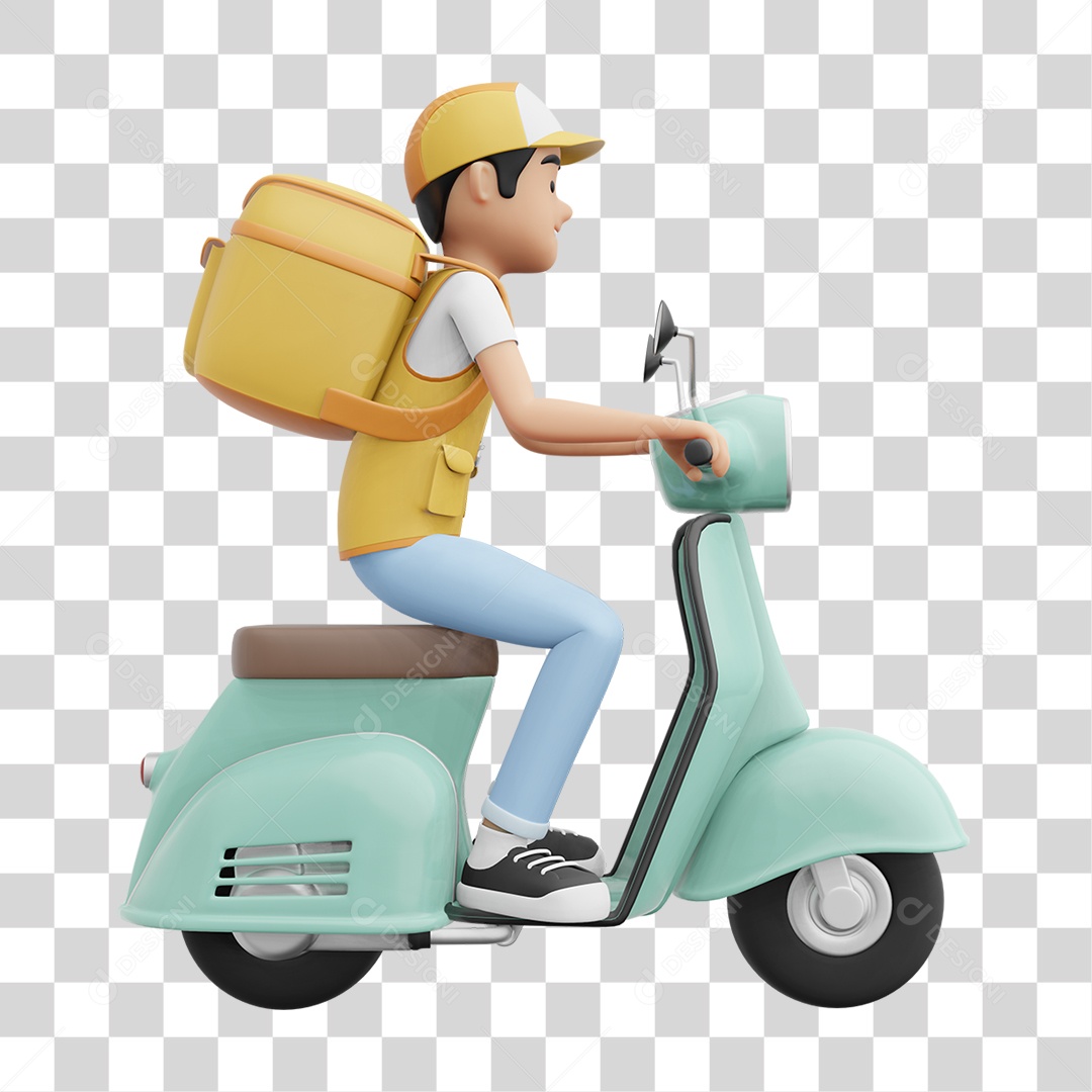 Personagem Entregador Delivery PNG Transparente