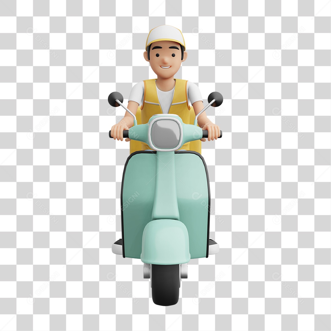 Personagem Entregador Delivery PNG Transparente
