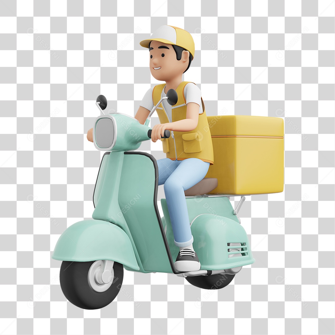 Personagem Entregador Delivery PNG Transparente