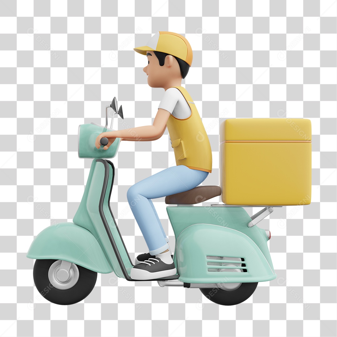 Personagem Entregador Delivery PNG Transparente