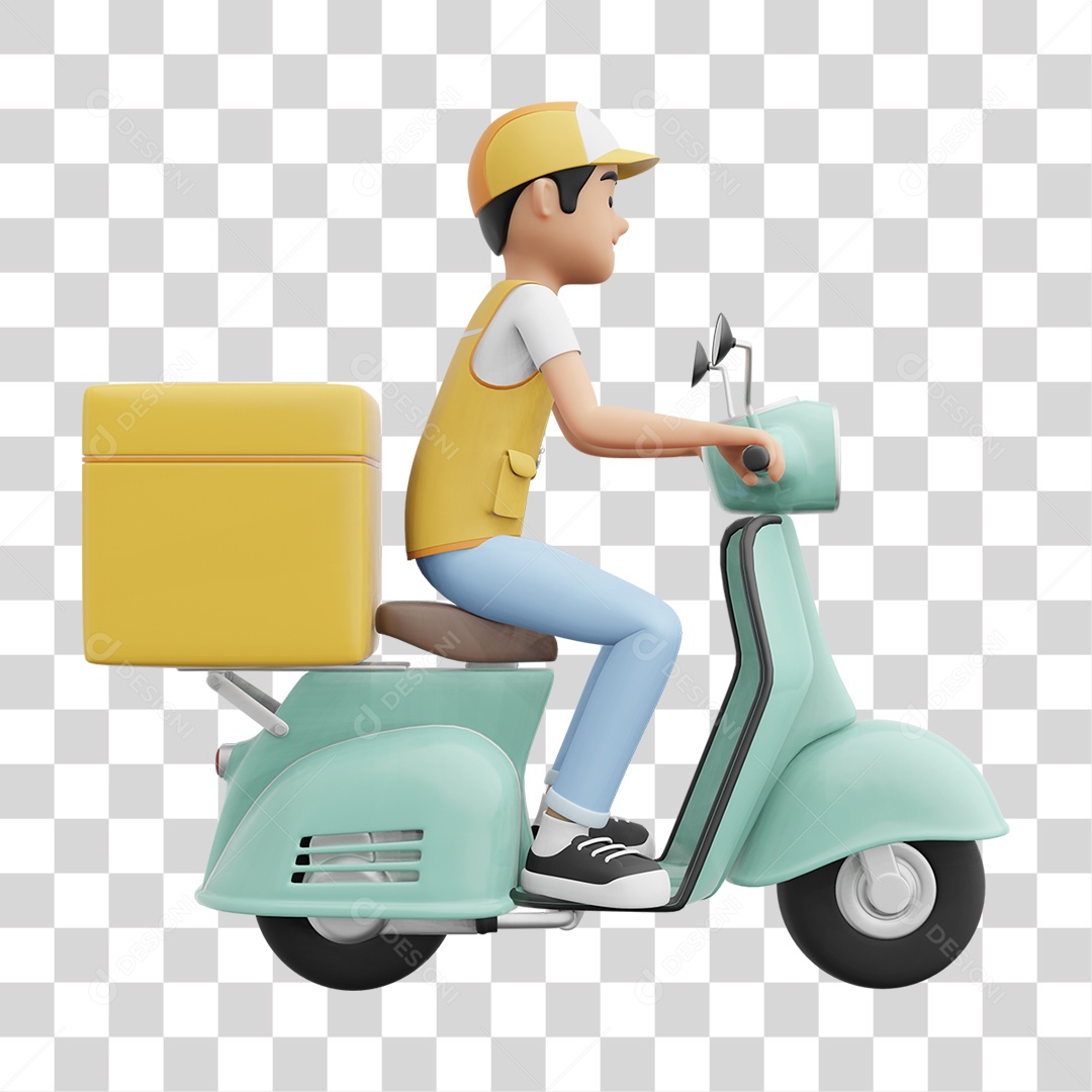 Personagem Entregador Delivery PNG Transparente