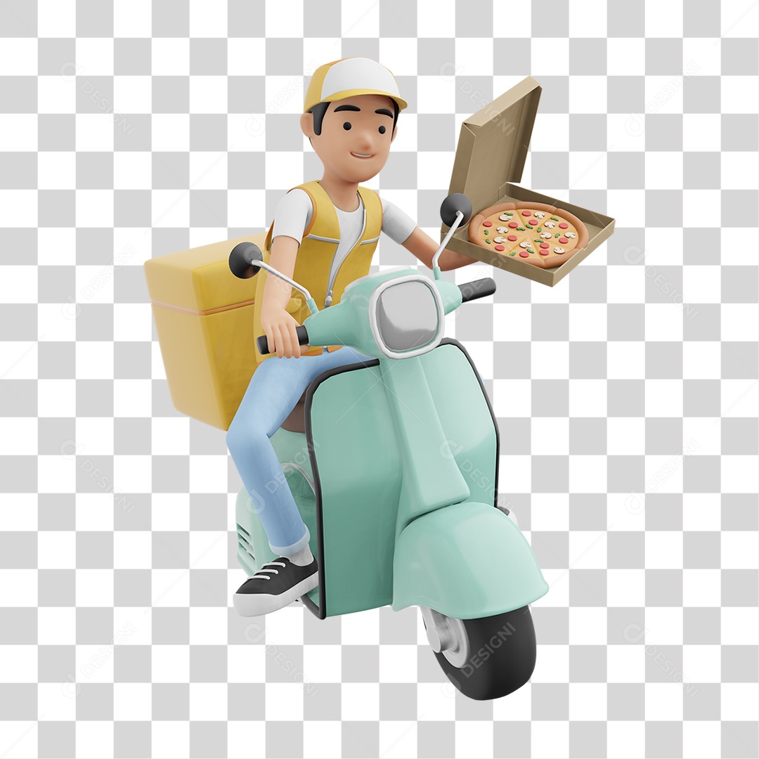 Personagem Entregador Delivery PNG Transparente