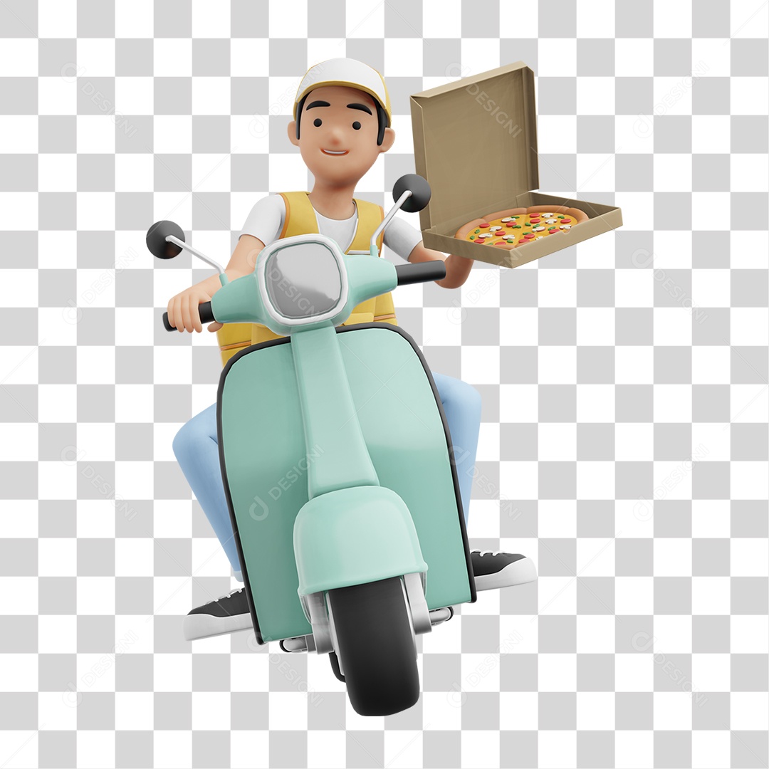 Personagem Entregador Delivery PNG Transparente