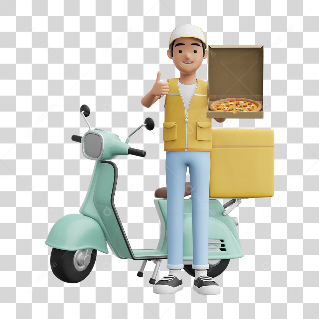 Personagem Entregador Delivery PNG Transparente