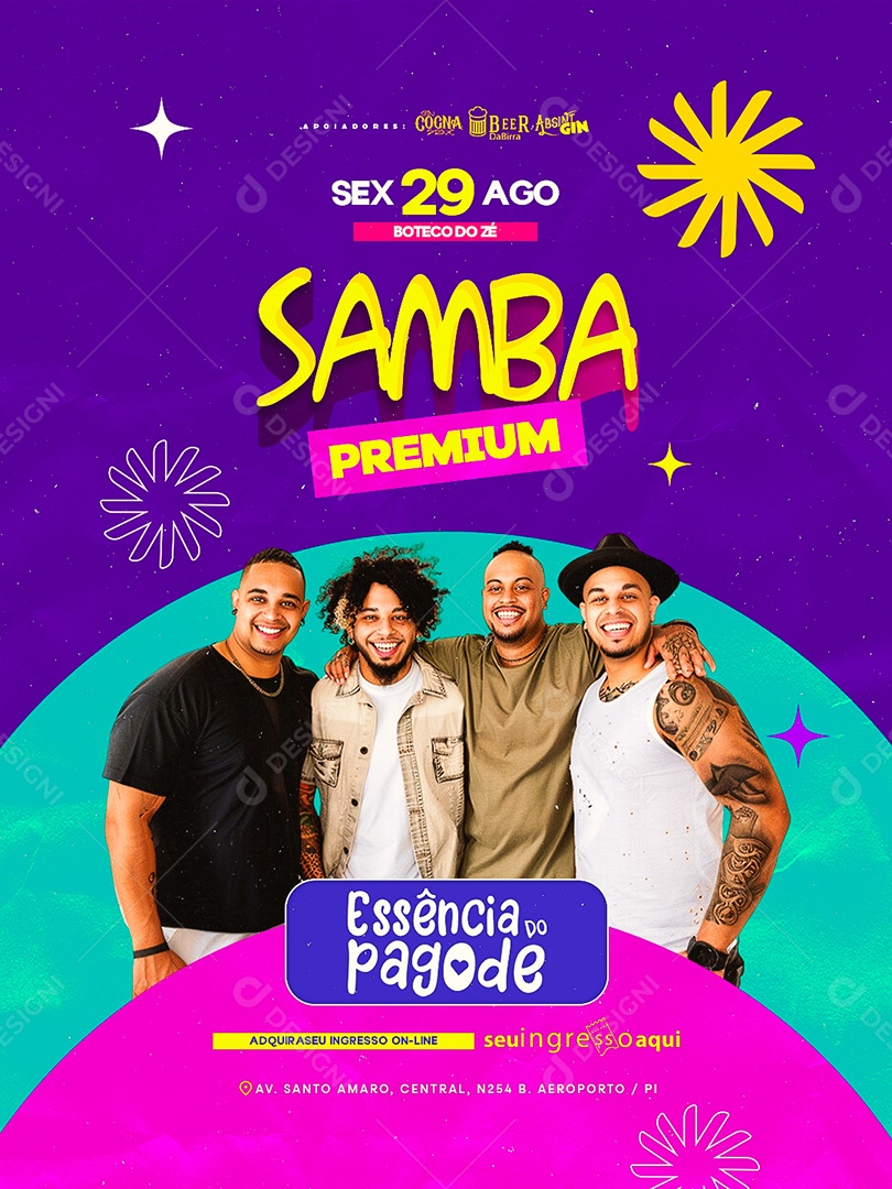 Flyer Samba Premium Social Media PSD Editável