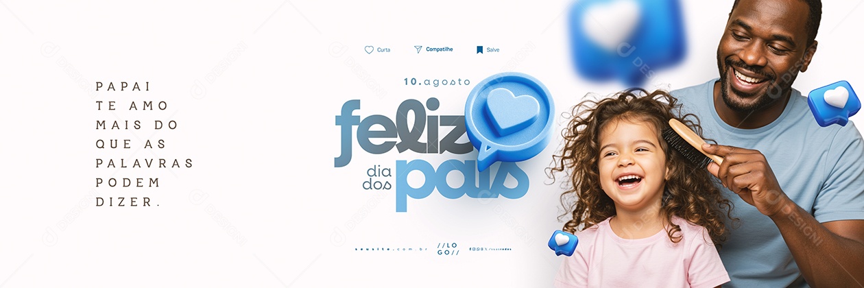 Carrossel Feliz Dia dos Pais 10 de Agosto Social Media PSD Editável