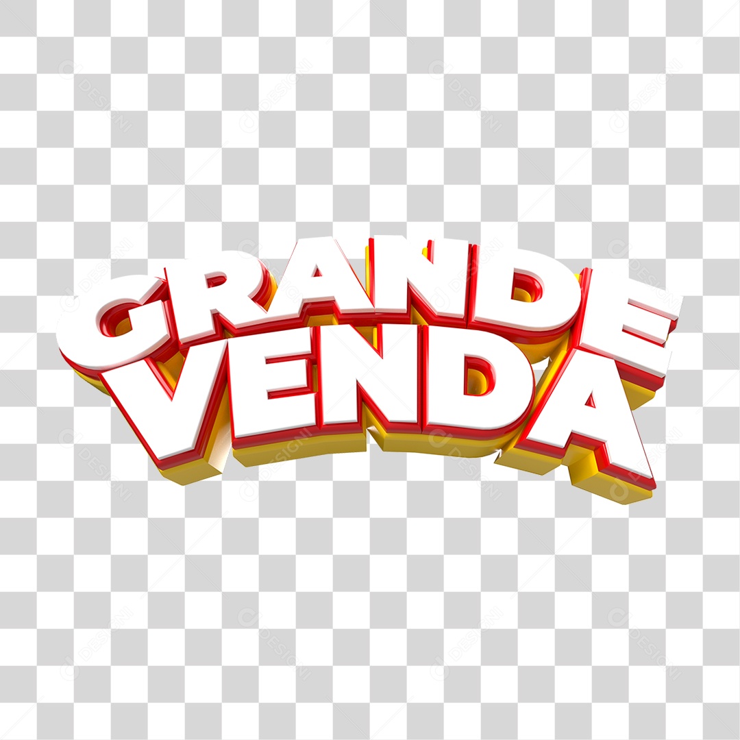 Texto 3D Venda Grande PNG Transparente