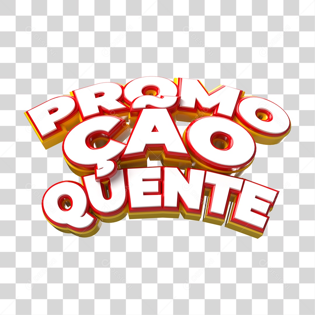Texto 3D Promoção Quente PNG Transparente