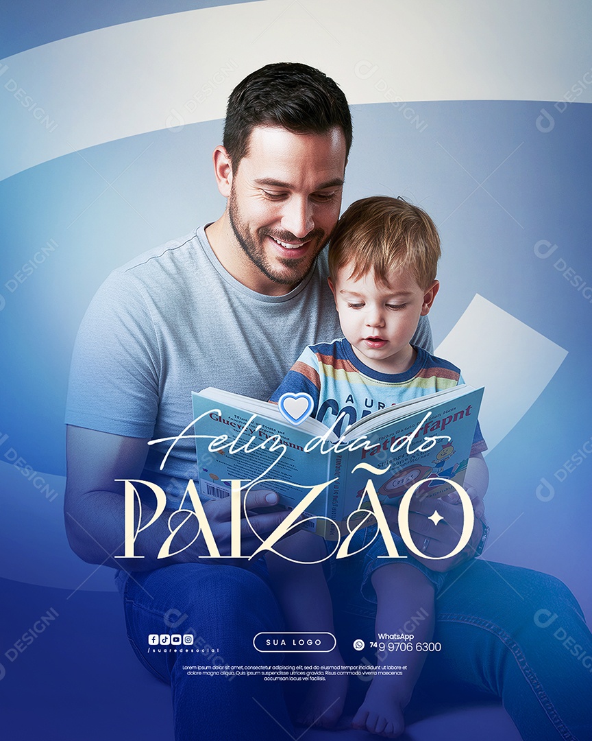 Feliz Dia Do Paizão Social Media PSD Editável