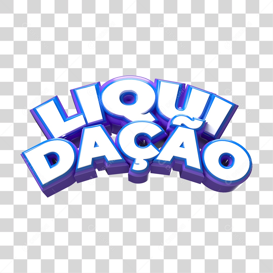Texto 3D Liquidação PNG Transparente