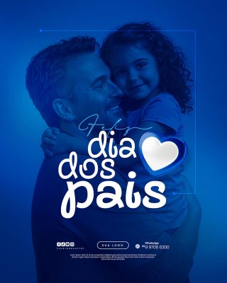 Feliz Dia Dos Pais Social Media PSD Editável