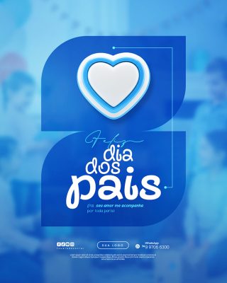 Feliz Dia Dos Pais Social Media PSD Editável