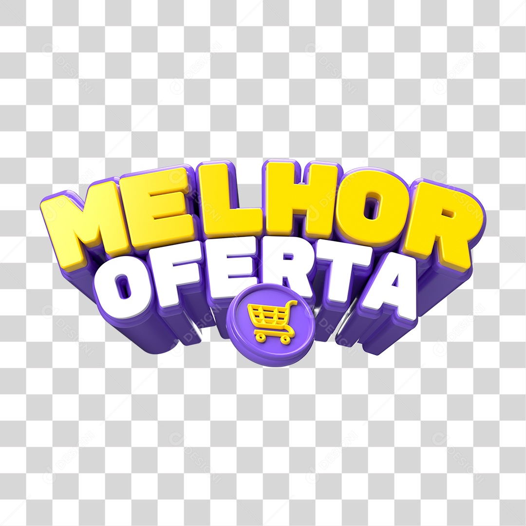 Texto 3D Melhor Oferta PNG Transparente