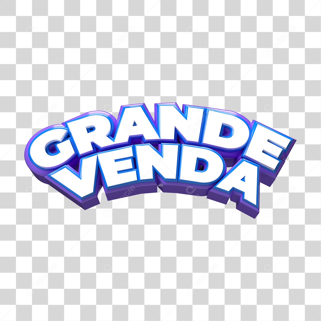 Texto 3D Grande Venda PNG Transparente