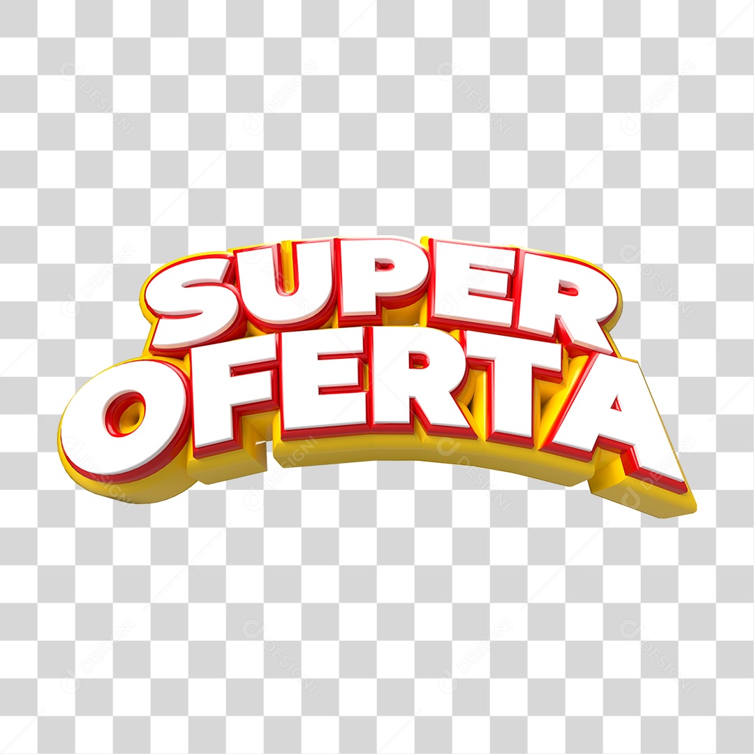 Texto 3D Super Oferta PNG Transparente