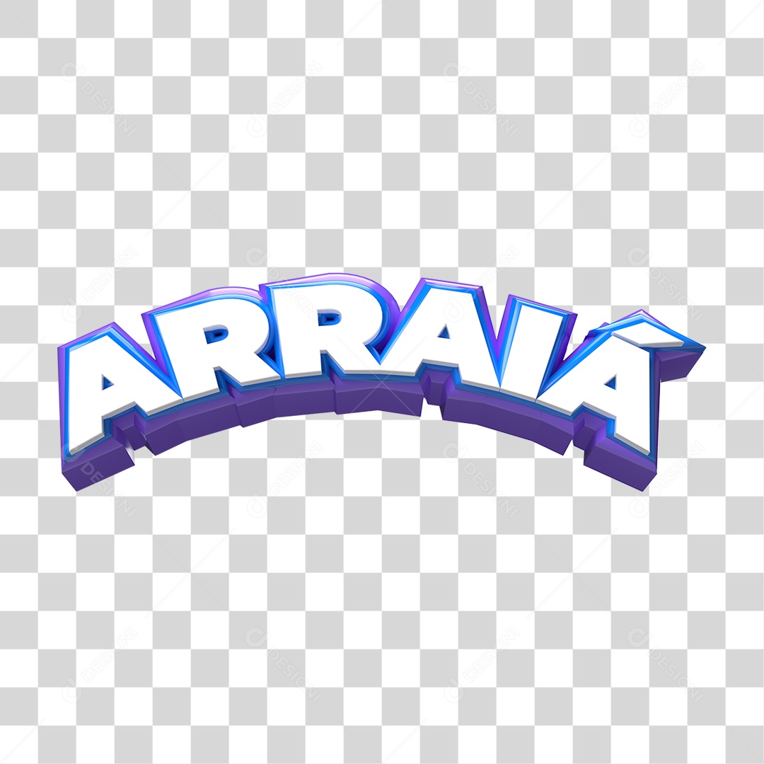 Texto 3D Arraiá PNG Transparente