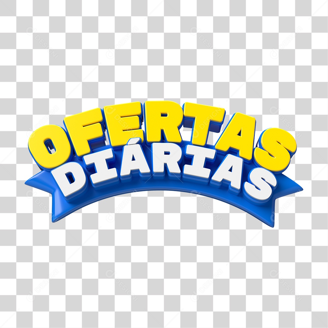 Selo 3D Ofertas Diárias PNG Transparente