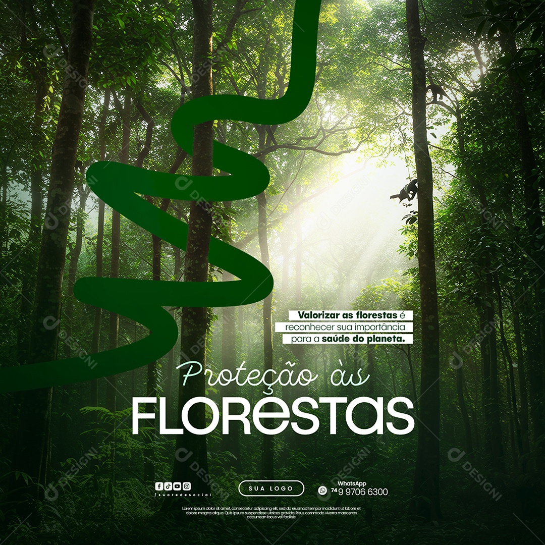 Dia da Proteção às Florestas Social Media PSD Editável