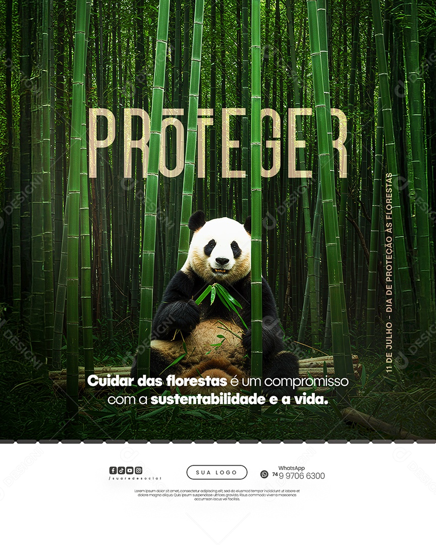 Dia da Proteção às Florestas Social Media PSD Editável