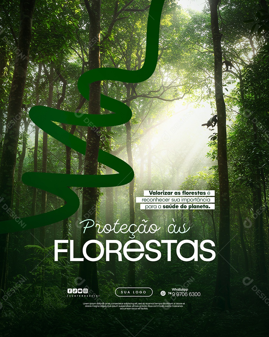 Dia da Proteção às Florestas Social Media PSD Editável