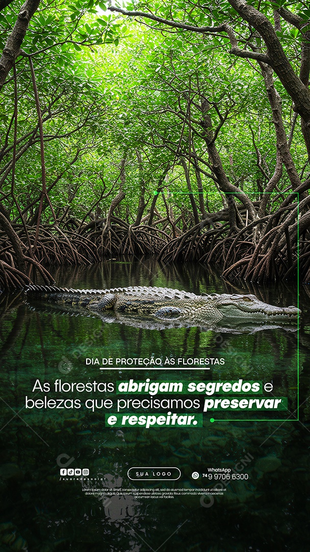 Story Dia da Proteção às Florestas Social Media PSD Editável