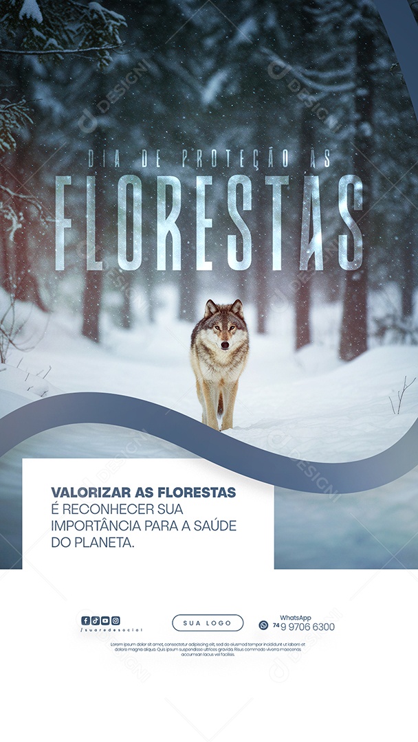 Story Dia da Proteção às Florestas Social Media PSD Editável